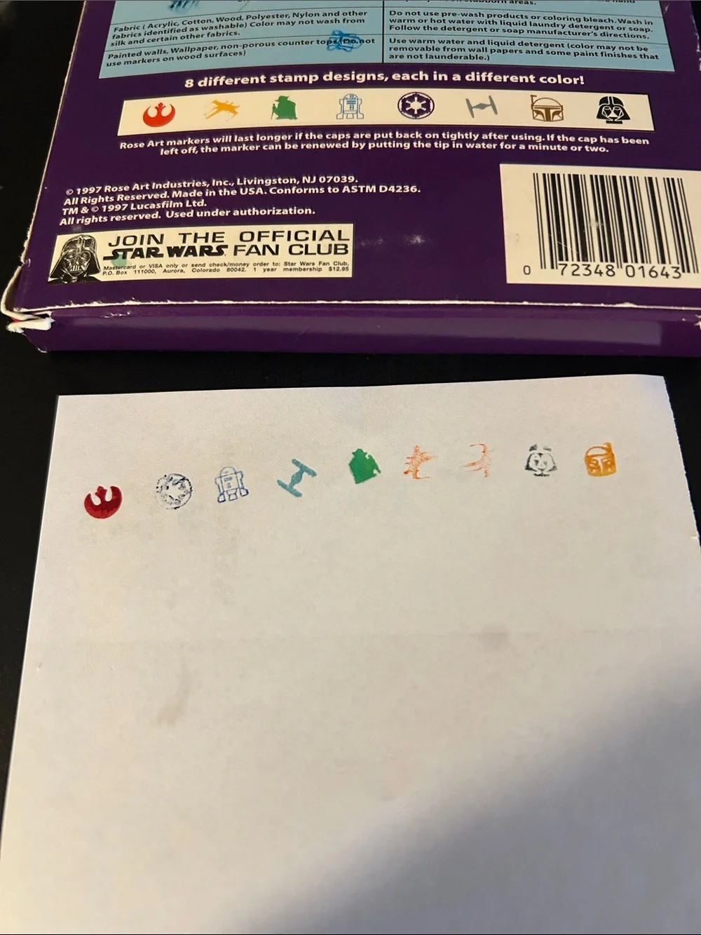 Star Wars Super Stampers Washable Markers - a complete set!